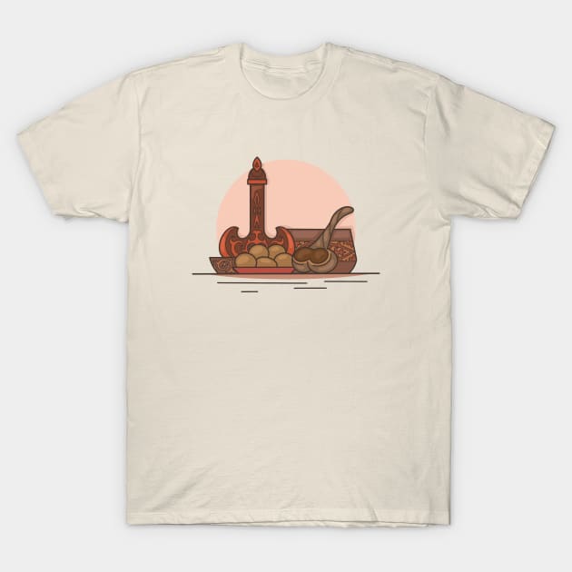 Kazakh food T-Shirt by Veleri